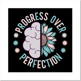 Progress Over Perfection Posters and Art